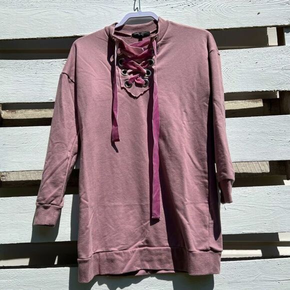 Romeo & Juliet Couture Tops - Lace Up Sweatshirt